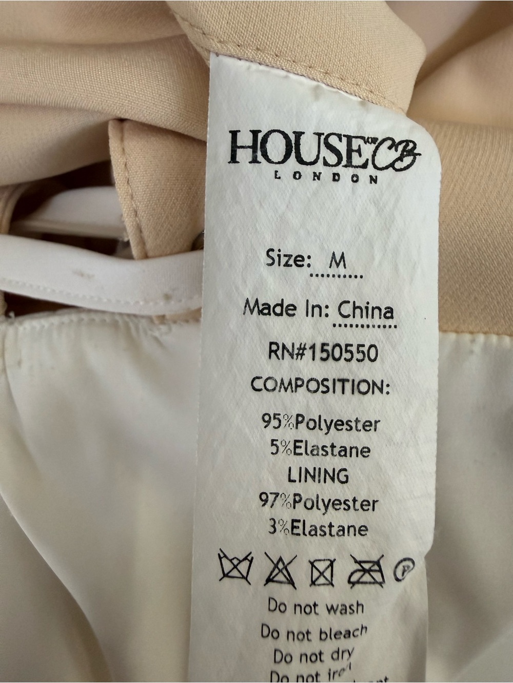 HOUSE OF CB White Corset Bodice & Beige Lace-Up Mini Dress Size Medium - Picture 8 of 8